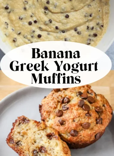 Delicious banana chocolate chip muffins fresh out of the oven