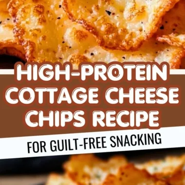 Delicious cottage cheese chips snack on a wooden platter.