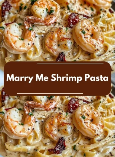 Creamy Marry Me Shrimp Pasta dish with shrimp, pasta, and rich sauce