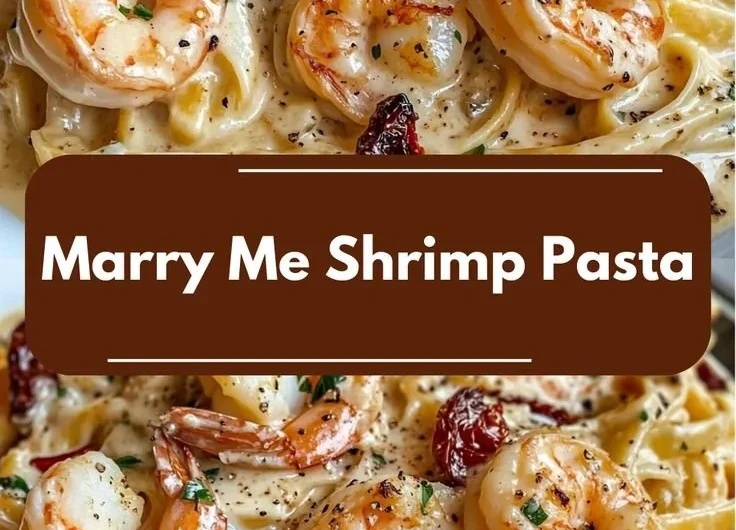 Creamy Marry Me Shrimp Pasta dish with shrimp, pasta, and rich sauce