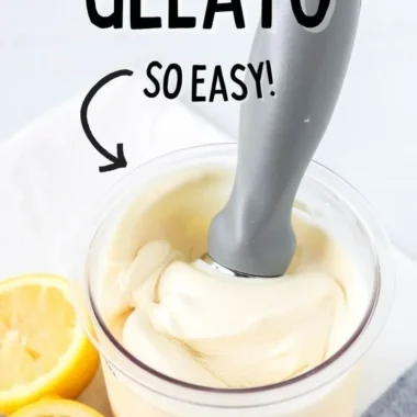 Ninja Creami Lemon Gelato served in a bowl with a zesty lemon garnish.