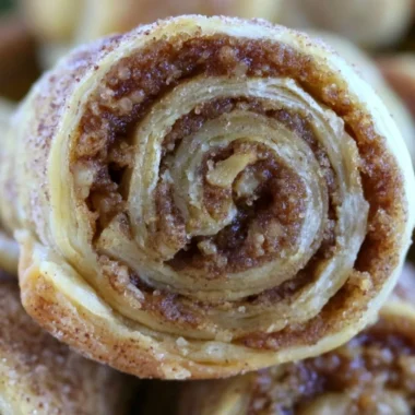 Brown Sugar and Walnut Rugelach cookies on a rustic table