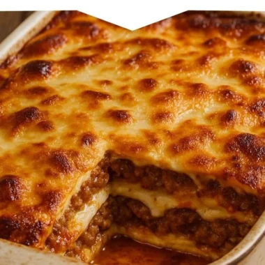 Delicious carnivore lasagna layered with meat and cheese, perfect for low-carb diets.