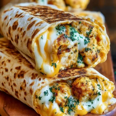 Cheesy Chicken Wrap filled with creamy cheese and tender chicken
