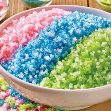 A bowl of colorful homemade Pop Rocks candy bursting with flavor and fizz.
