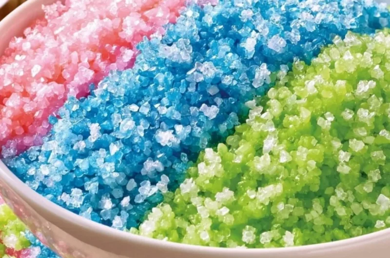 A bowl of colorful homemade Pop Rocks candy bursting with flavor and fizz.