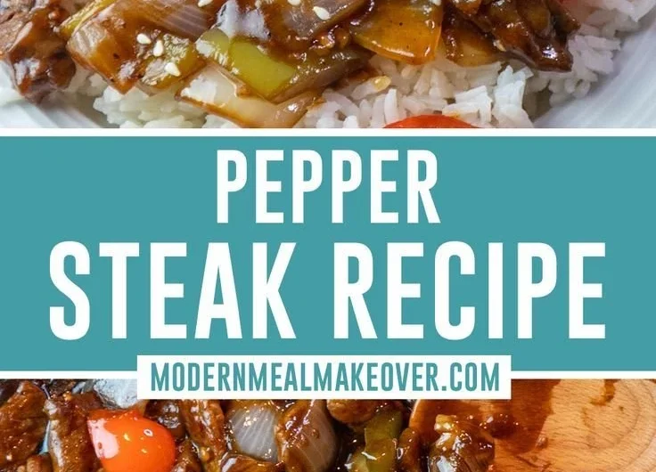 Mouthwatering pepper steak dish with vibrant bell peppers and savory sauce.