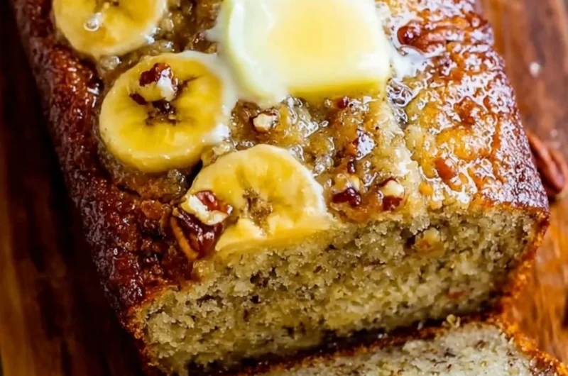 Deliciously baked loaf of the world's best banana bread