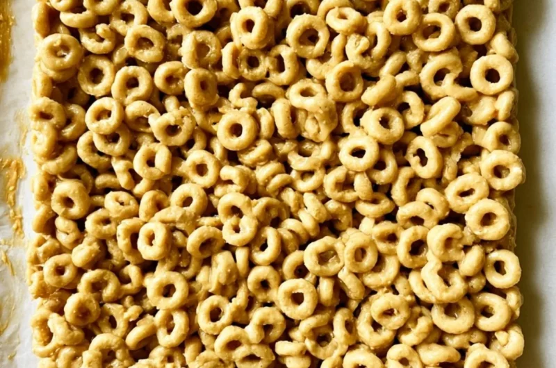Cozy Peanut Butter and Cheerio Bars for a delicious snack
