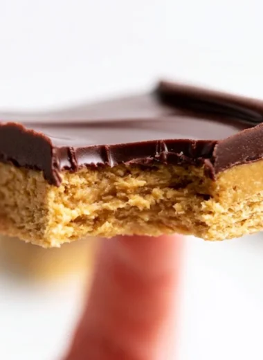 Delicious Lunch Lady Peanut Butter Bars stacked on a plate