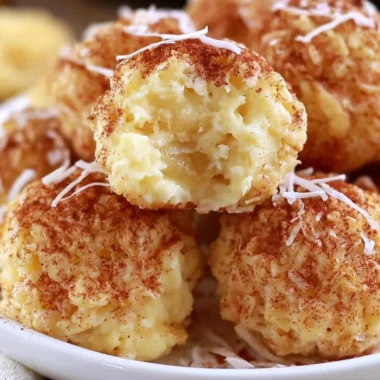 Delicious cinnamon apple cottage cheese bites served in a bowl