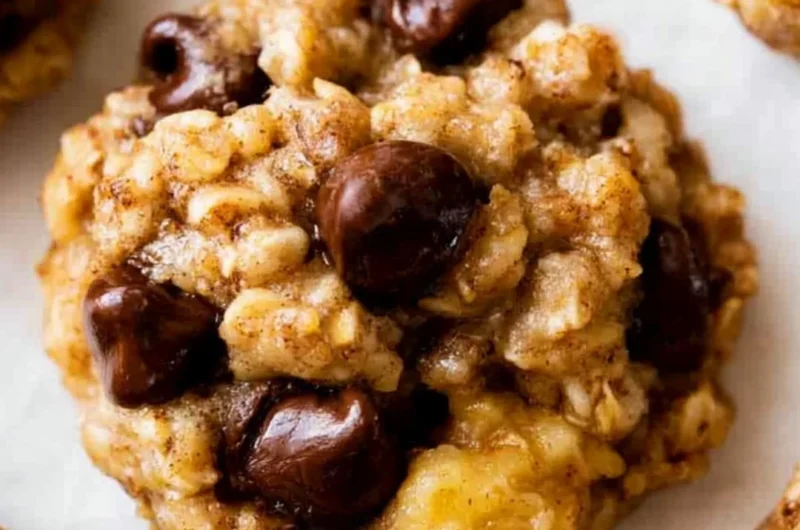 Cozy banana oatmeal cookies on a plate, perfect for a healthy treat